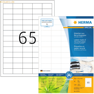 HERMA Etiketten 38,1x21,2mm naturweiß RC A4 VE=80 Blatt