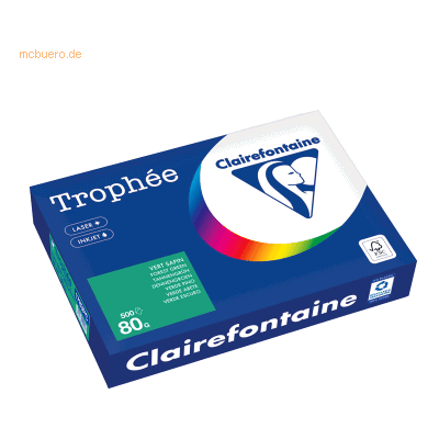 Clairefontaine Trophée Intens - Bunt farbiges Papier A4, 80 g, 500 Blatt Clairefontaine Trophée Intens - Bunt farbiges Papier A4, 80 g, 500 Blatt
