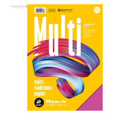 5 x Staufen Multifunktionspapier A4 80g/qm VE=50 Blatt lila 5 x Staufen Multifunktionspapier A4 80g/qm VE=50 Blatt lila