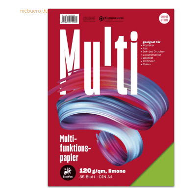 5 x Staufen Multifunktionspapier A4 120g/qm VE=35 Blatt limone 5 x Staufen Multifunktionspapier A4 120g/qm VE=35 Blatt limone