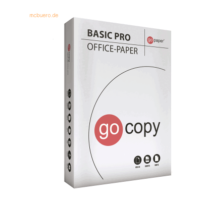 go paper go copy Kopierpapier BASIC PRO 701-34509 A4 70g weiß 500 Blat go paper go copy Kopierpapier BASIC PRO 701-34509 A4 70g weiß 500 Blat