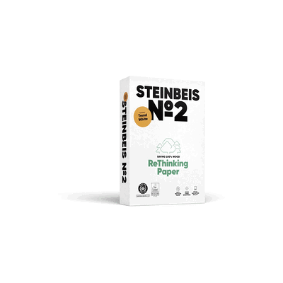 Steinbeis No. 2 - Trend White - Recyclingpapier A4 80g weiß 500 Blatt. Steinbeis No. 2 - Trend White - Recyclingpapier A4 80g weiß 500 Blatt.