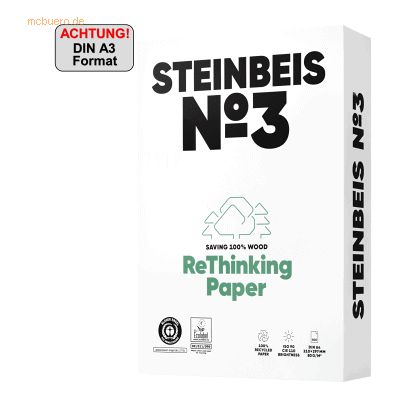 Steinbeis Kopierpapier No.3 ISO 90 K1601666080 B A3 500 Blatt Steinbeis Kopierpapier No.3 ISO 90 K1601666080 B A3 500 Blatt