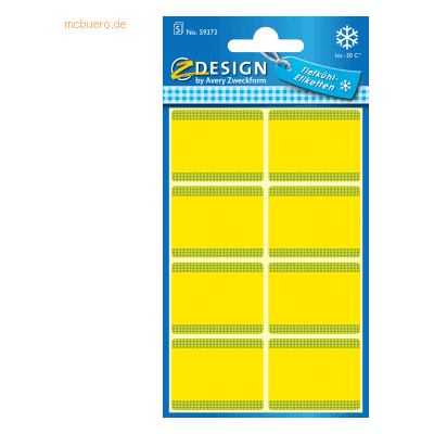 10 x Z-Design Tiefkühletikett 36x28mm 40 Etiketten gelb 10 x Z-Design Tiefkühletikett 36x28mm 40 Etiketten gelb