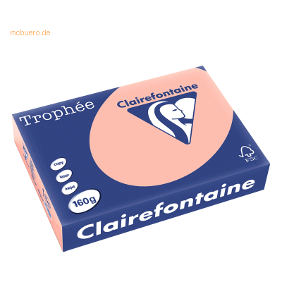 4 x Clairefontaine Kopierpapier Trophee A4 160g/qm VE=250 Blatt pfirsi 4 x Clairefontaine Kopierpapier Trophee A4 160g/qm VE=250 Blatt pfirsi