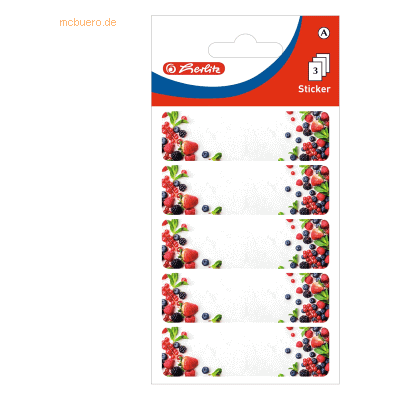 10 x Herlitz Einmachetiketten Motiv 2 selbstklebend Früchte VE=3 Blatt 10 x Herlitz Einmachetiketten Motiv 2 selbstklebend Früchte VE=3 Blatt