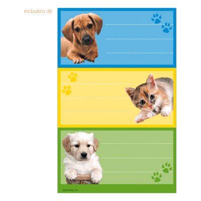 10 x Herlitz Buchetiketten Motiv 6 Tiere VE=9 Etiketten 10 x Herlitz Buchetiketten Motiv 6 Tiere VE=9 Etiketten