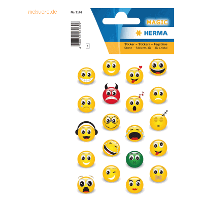 10 x HERMA Schmucketikett Magic Emojis Emojis 1 Blatt 10 x HERMA Schmucketikett Magic Emojis Emojis 1 Blatt