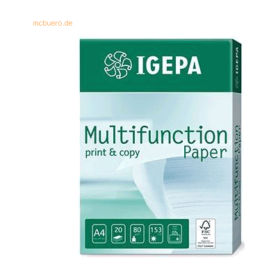 200 x Igepa Kopierpapier Multifunktion A4 80g/qm weiß VE=500 Blatt 200 x Igepa Kopierpapier Multifunktion A4 80g/qm weiß VE=500 Blatt