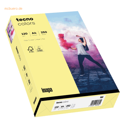 Inapa - Multifunktionspapier tecno colors Pastell A4 120 g/m² - Papier Inapa - Multifunktionspapier tecno colors Pastell A4 120 g/m² - Papier