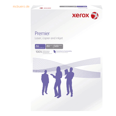 Xerox Kopierpapier Premier ECF A4 80g/qm weiß VE=500 Blatt Xerox Kopierpapier Premier ECF A4 80g/qm weiß VE=500 Blatt