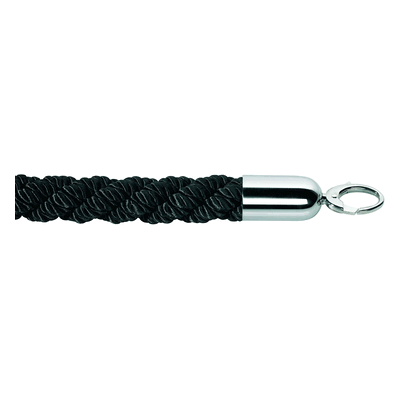 Alco Kordel für Seilständer 3cm mit Chrom-Endstück 1,5m schwarz Alco Kordel für Seilständer 3cm mit Chrom-Endstück 1,5m schwarz