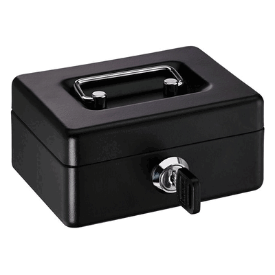 Alco Geldkassette Mini-Box Stahlblech mit Schloss 125x95x60mm schwarz Alco Geldkassette Mini-Box Stahlblech mit Schloss 125x95x60mm schwarz