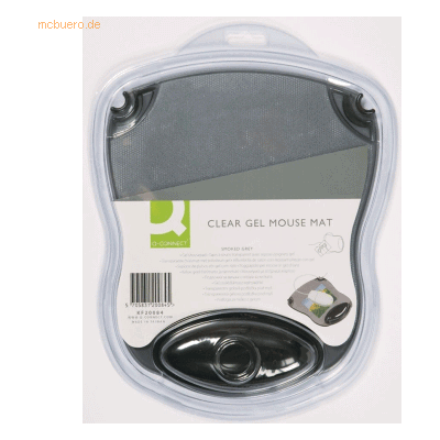 Connect Mauspad mit Handgelenkauflage Gel transparent grau Connect Mauspad mit Handgelenkauflage Gel transparent grau