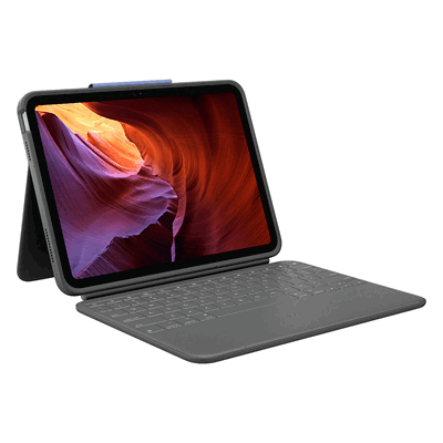 Logitech Logitech Rugged Folio QWERTY-Layout, grey Logitech Logitech Rugged Folio QWERTY-Layout, grey