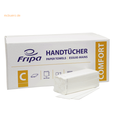 Fripa Hochweiß 2-lagige Papierhandtücher - Hygiene Fripa Hochweiß 2-lagige Papierhandtücher - Hygiene