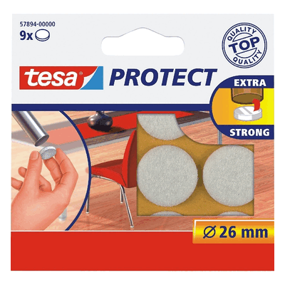 20 x Tesa Filzgleiter Protect Durchmesser 26mm rund weiß 20 x Tesa Filzgleiter Protect Durchmesser 26mm rund weiß