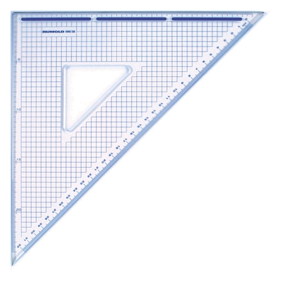 Rumold Zeichendreieck 45 Grad 36cm transparent Rumold Zeichendreieck 45 Grad 36cm transparent