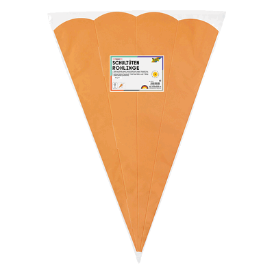 Folia Schultüten Rohling - 68 cm sechseckig orange 5er Pack. Folia Schultüten Rohling - 68 cm sechseckig orange 5er Pack.