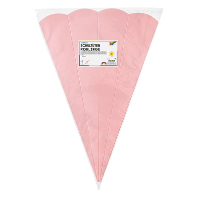 Folia Schultüten Rohling - 68 cm sechseckig rosa 5er Pack. Folia Schultüten Rohling - 68 cm sechseckig rosa 5er Pack.