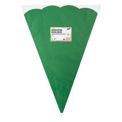 Folia Schultüten Rohling - 68 cm sechseckig grün 5er Pack. Folia Schultüten Rohling - 68 cm sechseckig grün 5er Pack.
