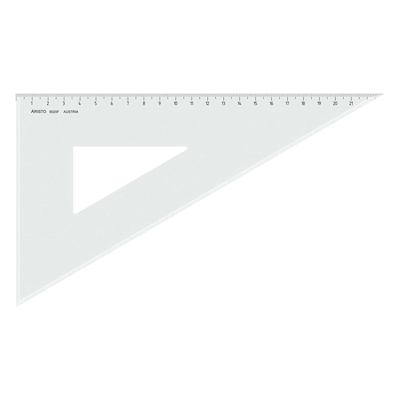 Aristo Dreieck 60 Grad mit Facette Acryl 262mm transparent Aristo Dreieck 60 Grad mit Facette Acryl 262mm transparent