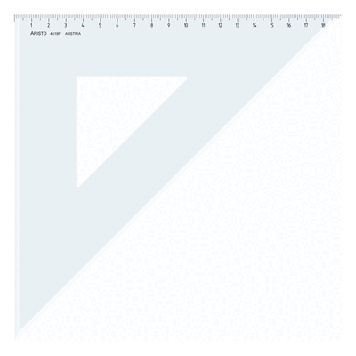 Aristo Dreieck 45 Grad mit Facette Acryl 269mm transparent Aristo Dreieck 45 Grad mit Facette Acryl 269mm transparent