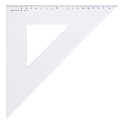 Aristo Dreieck 45 Grad mit Facette Acryl 311mm transparent Aristo Dreieck 45 Grad mit Facette Acryl 311mm transparent