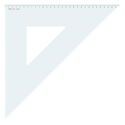 Aristo Dreieck 45 Grad mit Facette Acryl 420mm transparent Aristo Dreieck 45 Grad mit Facette Acryl 420mm transparent