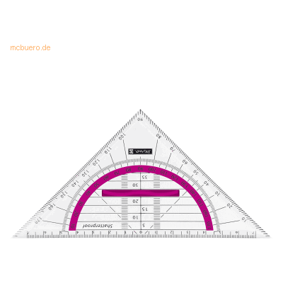 10 x Brunnen Geometrie-Dreieck 16cm Griff pink 10 x Brunnen Geometrie-Dreieck 16cm Griff pink