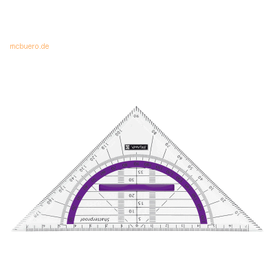 10 x Brunnen Geometrie-Dreieck 16cm Griff purple 10 x Brunnen Geometrie-Dreieck 16cm Griff purple