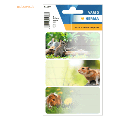 10 x HERMA Schuletiketten Nagetiere 10 x HERMA Schuletiketten Nagetiere