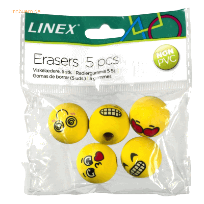 24 x Linex Motiv-Radiergummiset Emoji sortiert VE=5 Stück 24 x Linex Motiv-Radiergummiset Emoji sortiert VE=5 Stück