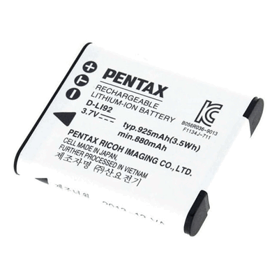 Pentax Akku für Pentax D-LI92 Li-Ion 3,7 Volt 925 mAh schwarz Pentax Akku für Pentax D-LI92 Li-Ion 3,7 Volt 925 mAh schwarz