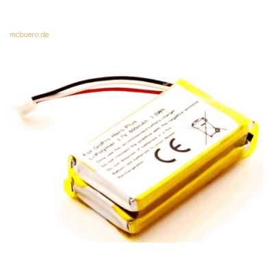 k.A. Akku für Gopro CHDHA301 Li-Pol 3,8 Volt 800 mAh schwarz k.A. Akku für Gopro CHDHA301 Li-Pol 3,8 Volt 800 mAh schwarz
