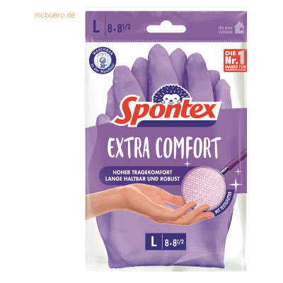 Spontex Extra Comfort - Haushandschuhe, Weiche Stofffütterung - Reinigung Spontex Extra Comfort - Haushandschuhe, Weiche Stofffütterung - Reinigung