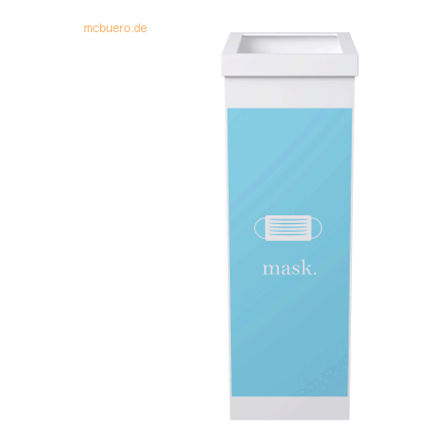 Paperflow Hellblauer 60L Recycling-Behälter - Mülltrennung für Masken Paperflow Hellblauer 60L Recycling-Behälter - Mülltrennung für Masken