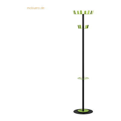 PAPERFLOW Schwarzer Metall-Garderoben 12 Haken 35x175cm PAPERFLOW Schwarzer Metall-Garderoben 12 Haken 35x175cm