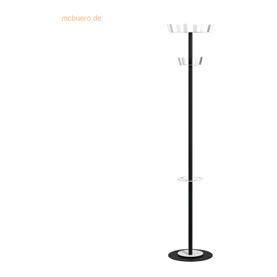 PAPERFLOW Kleiderständer Schwarz Metall - 12 Haken, 35x175cm - Garderobe PAPERFLOW Kleiderständer Schwarz Metall - 12 Haken, 35x175cm - Garderobe