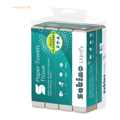 Satino Papierhandtuch Liquify 278071 2-lagig V-Falz 15x268 Blatt Satino Papierhandtuch Liquify 278071 2-lagig V-Falz 15x268 Blatt