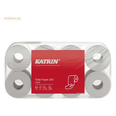 Katrin Toilettenpapier - 3-lagig, 250 Blatt, Weiß - Toilettenpapier Katrin Toilettenpapier - 3-lagig, 250 Blatt, Weiß - Toilettenpapier