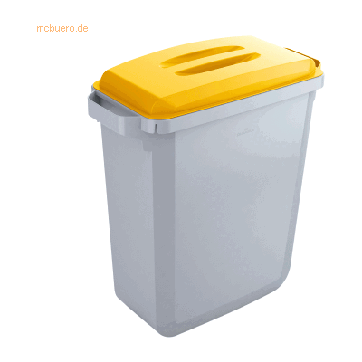 DURABLE Durabin 60 Mülleimer - 60L, Grau, Gelb DURABLE Durabin 60 Mülleimer - 60L, Grau, Gelb