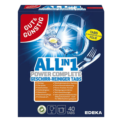 Gut & Günstig Geschirrspültabs All-in-1 Power - 40 Stück. Gut & Günstig Geschirrspültabs All-in-1 Power - 40 Stück.