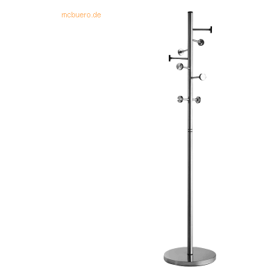 ALCO Standgarderobe Edelstahl gebürstet 182x41cm silber ALCO Standgarderobe Edelstahl gebürstet 182x41cm silber