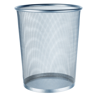 Alco Papier-Abfallsammler lackiertes Metall gelocht silber Alco Papier-Abfallsammler lackiertes Metall gelocht silber