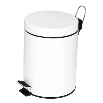 Alco - Tretabfalleimer 5 Liter - Weiß - Trash bin Alco - Tretabfalleimer 5 Liter - Weiß - Trash bin