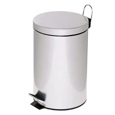 Alco Tretabfalleimer 12L Stahl Silber - Abfalleimer Alco Tretabfalleimer 12L Stahl Silber - Abfalleimer