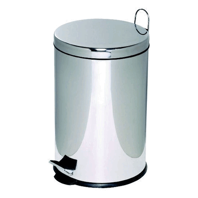 Alco Tretabfalleimer Stahl kunststoffbeschichtet 20l chrom Alco Tretabfalleimer Stahl kunststoffbeschichtet 20l chrom