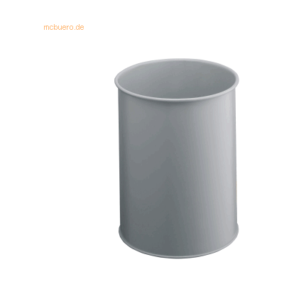 Durable 330110 - Contenedor de basura, 15 l, metal, redondo, gris Durable 330110 - Contenedor de basura, 15 l, metal, redondo, gris