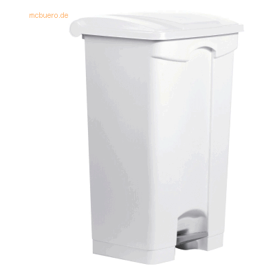 Helit 90l Rechteckiger Weißer Mülleimer mit Fußpedal Helit 90l Rechteckiger Weißer Mülleimer mit Fußpedal